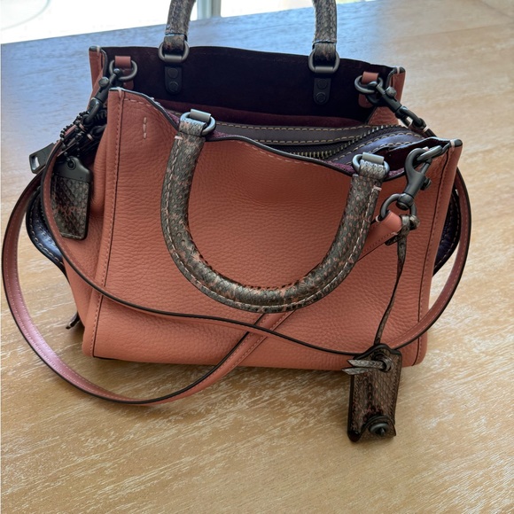 Coach Coral Satchel Bag with Textured Handles - Picture 2 of 10